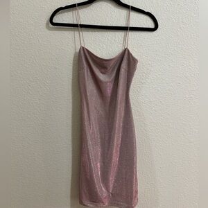 Windsor Pink Glitter Mini Dress